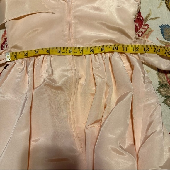 Gunne Sax by Jessica McClintock Peach Vintage Sequined Puff Sleeves Peach Size 8 - Picture 10 of 11